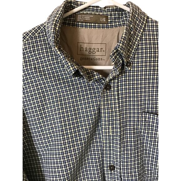 Hagar Generations Mens Long Sleeve Button Up Mens Shirt Size L - Picture 3 of 5